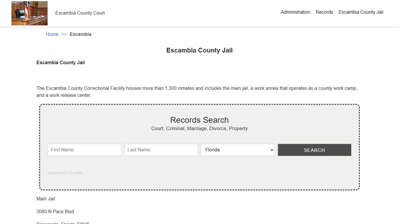 Escambia County Jail | Escambia County Court